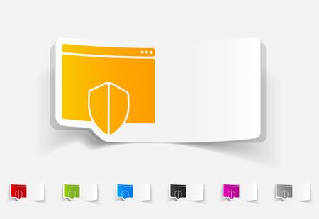 realistic design element. internet security guardのイラスト素材