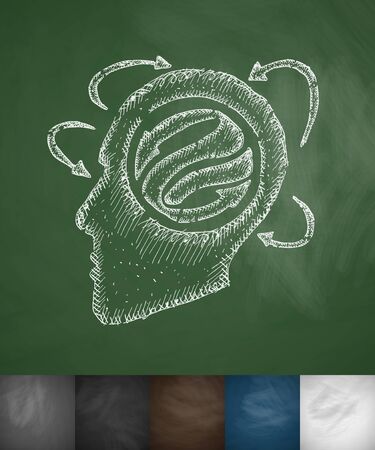 idea concept icon. Hand drawn vector illustration. Chalkboard Designのイラスト素材