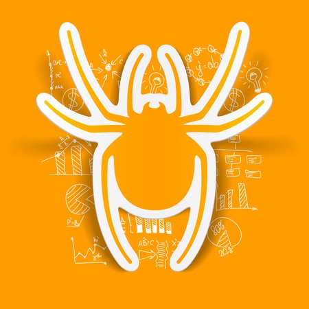 Drawing business formulas: spiderのイラスト素材