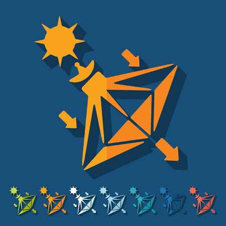 Flat design: solar sailsのイラスト素材