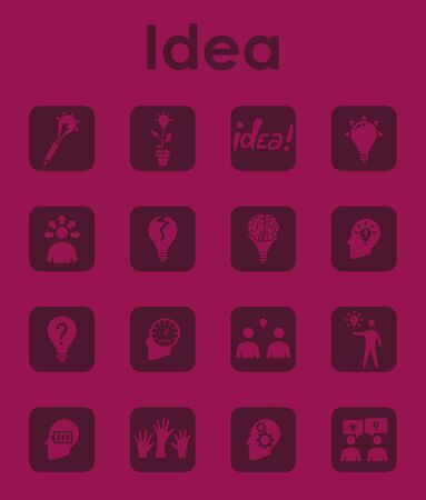 It is a set of idea simple web iconsのイラスト素材