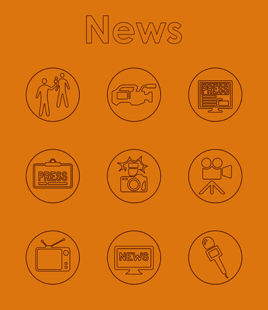 It is a set of news simple web iconsのイラスト素材