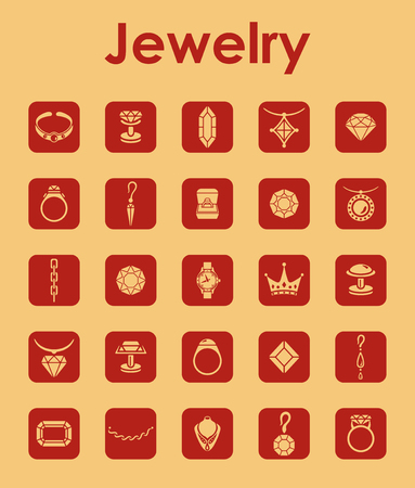It is a set of jewelry simple web iconsのイラスト素材