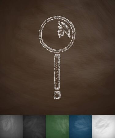 dental mirror icon. Hand drawn vector illustration. Chalkboard Designのイラスト素材