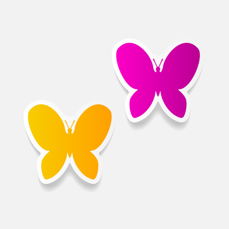 realistic design element: butterflyのイラスト素材