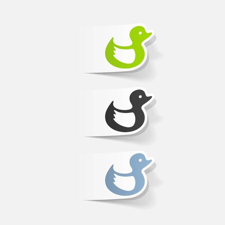 realistic design element: duckのイラスト素材