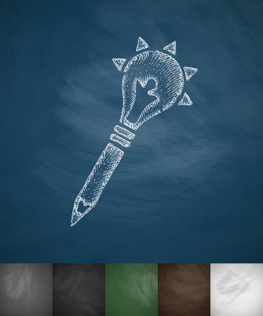idea concept icon. Hand drawn vector illustration. Chalkboard Designのイラスト素材