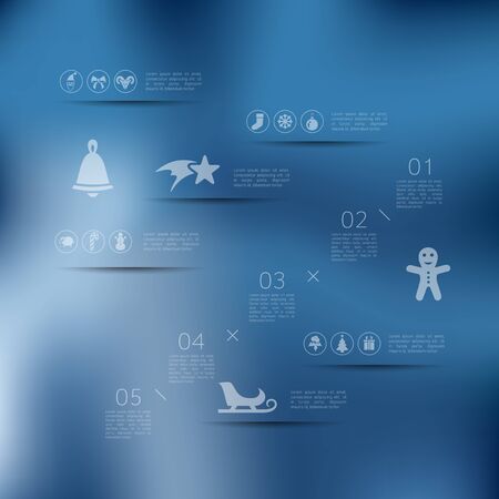 Christmas infographic with unfocused backgroundのイラスト素材