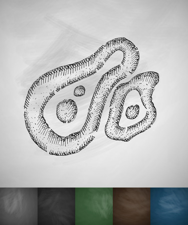 organisms icon. Hand drawn vector illustration. Chalkboard Designのイラスト素材