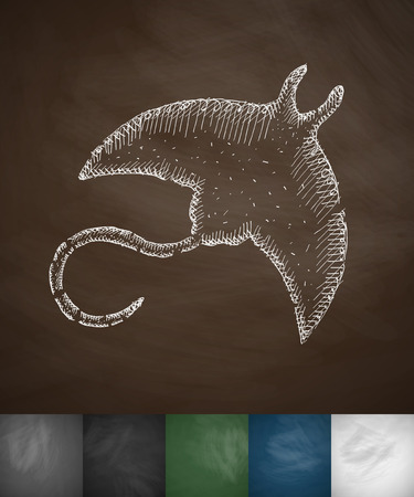 ramp icon. Hand drawn vector illustration. Chalkboard Designのイラスト素材