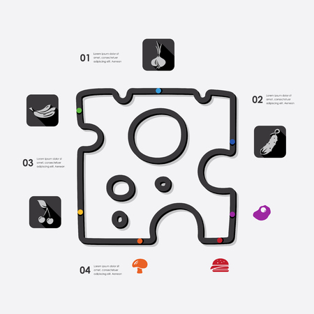 restaurant infographicのイラスト素材