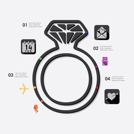 Valentine's Day infographicのイラスト素材