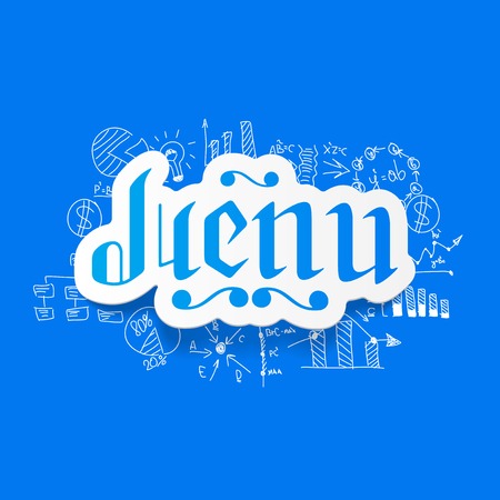 Drawing business formulas: menuのイラスト素材
