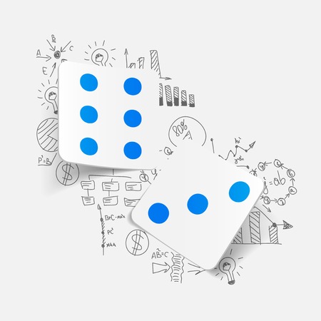 Drawing business formulas: diceのイラスト素材
