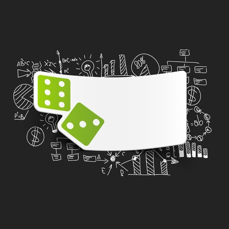 Drawing business formulas: diceのイラスト素材