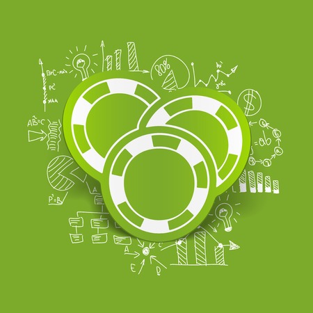 Drawing business formulas: casino chipsのイラスト素材