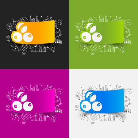 Drawing business formulas: billiardsのイラスト素材