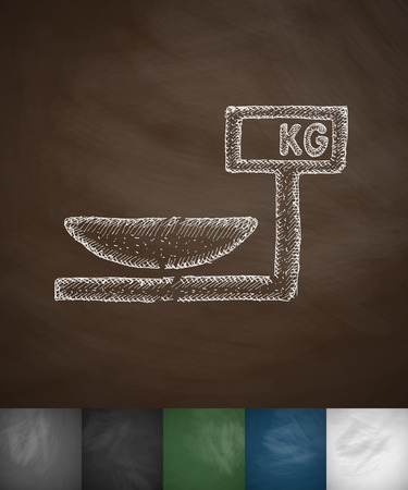 scalesu icon. Hand drawn vector illustration. Chalkboard Designのイラスト素材