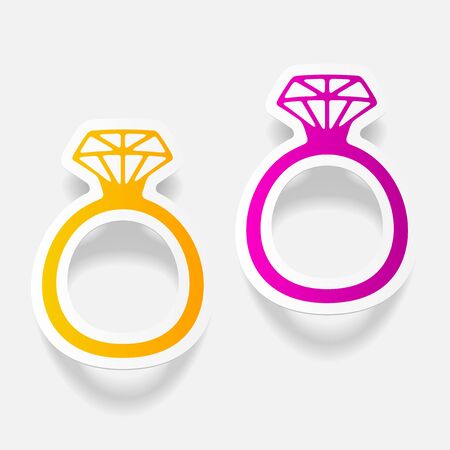 realistic design element: ringのイラスト素材