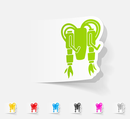 realistic design element. jetpackのイラスト素材
