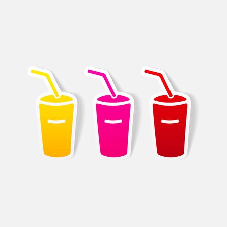realistic design element: sodaのイラスト素材
