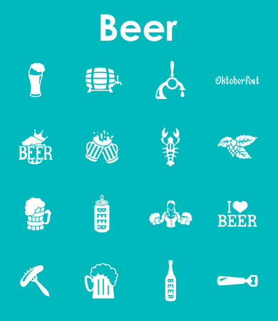 It is a set of beer simple web iconsのイラスト素材