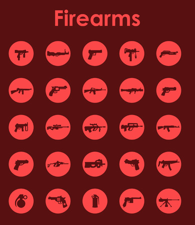 It is a set of firearms simple web iconsのイラスト素材