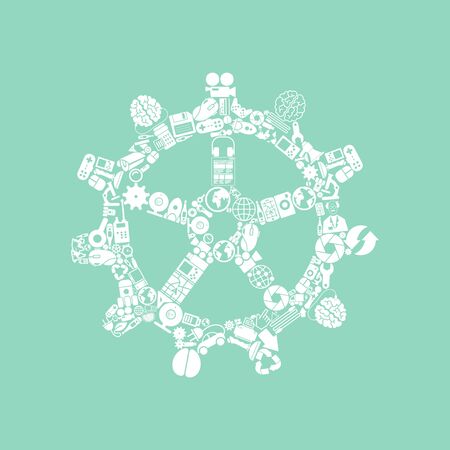 cogwheel iconのイラスト素材