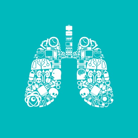 lung iconのイラスト素材