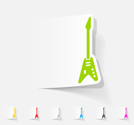 realistic design element. electric guitarのイラスト素材