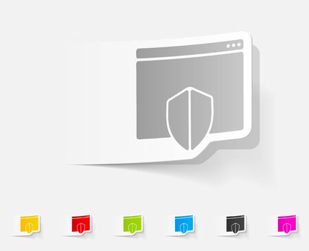 realistic design element. internet security guardのイラスト素材