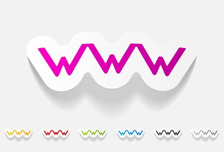 realistic design element. wwwのイラスト素材