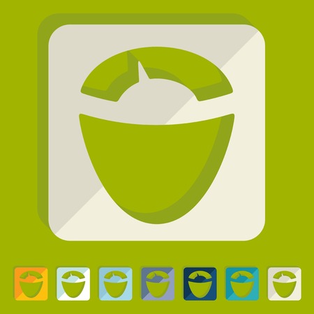 Flat design: bathroom scaleのイラスト素材