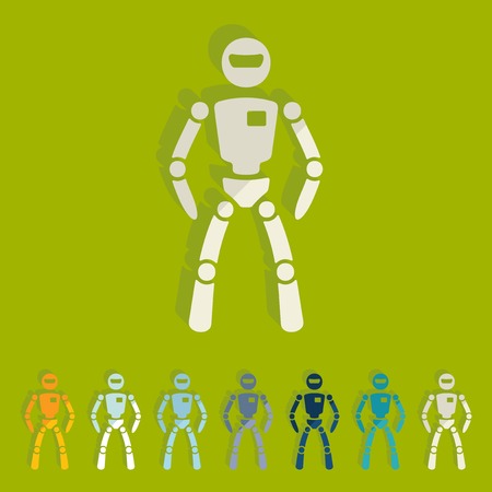 Flat design: robotのイラスト素材