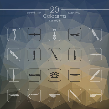 cold arms modern icons for mobile interface on blurred backgroundのイラスト素材