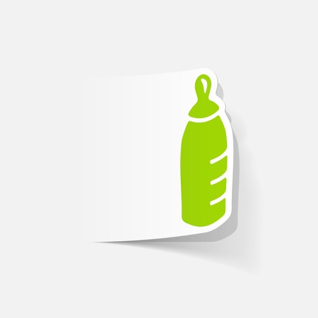 realistic design element: baby bottleのイラスト素材