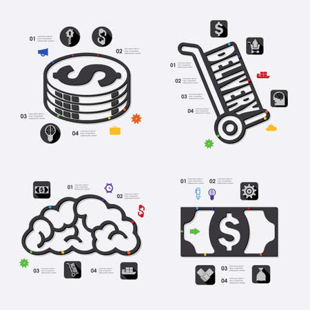 business infographicのイラスト素材