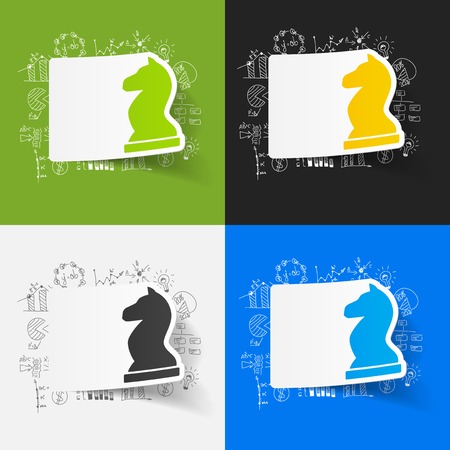 drawing business formulas. chessのイラスト素材