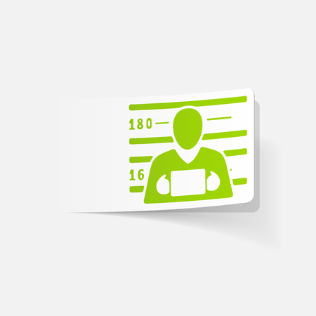 realistic design element. suspectのイラスト素材