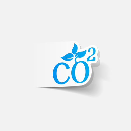 realistic design element: co2 sign dioxideのイラスト素材