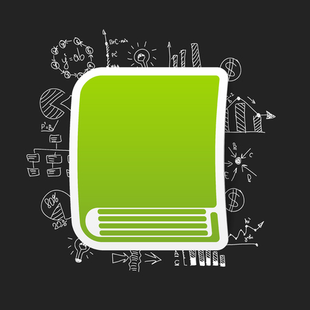 Drawing business formulas: bookのイラスト素材