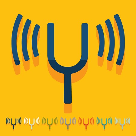 Flat design: tuning-forkのイラスト素材