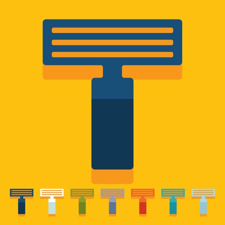 Flat design: razorのイラスト素材