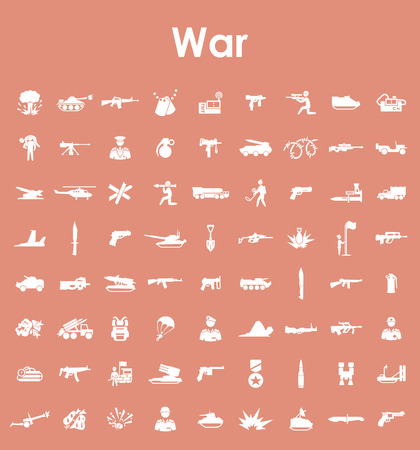 It is a set of war simple web iconsのイラスト素材