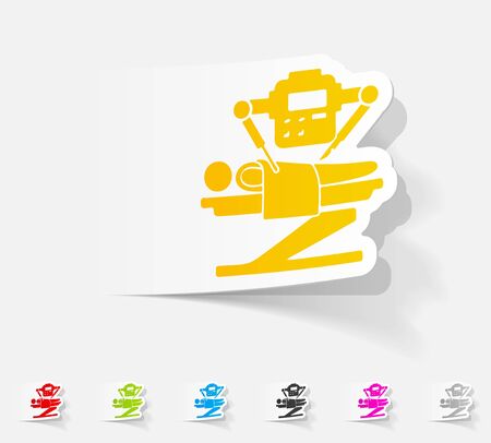 realistic design element. robot surgeonのイラスト素材
