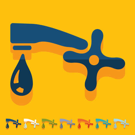 Flat design: faucetのイラスト素材