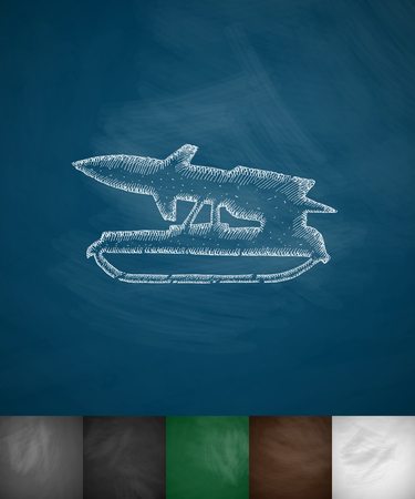 anti-aircraft missile icon.のイラスト素材