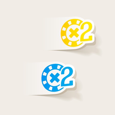 realistic design element: casino chipsのイラスト素材