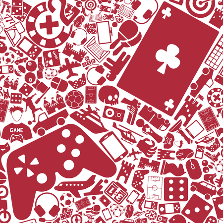vector background of the flat gaming iconsのイラスト素材