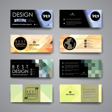 Set of modern design banner template in abstract style. Beautiful design and layoutのイラスト素材